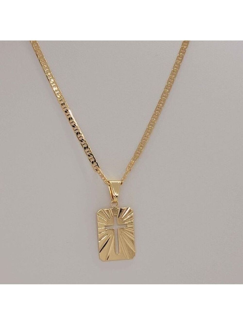 Brand New Brazilian 18k Gold Filled  Cross Necklace
